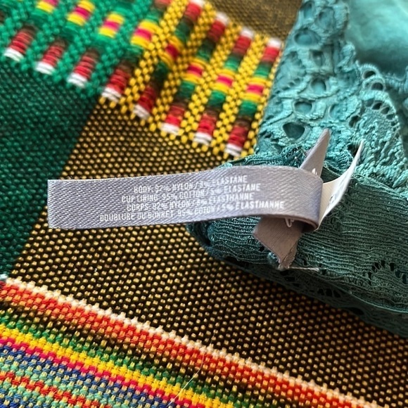 AERIE Eyelet Lace Floral Bralette Racerback Boho - Picture 4 of 5